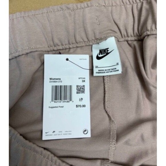 NIKE beige Women’s 3X Loose Fit Mid Rise Joggers~NWT DV4864-272 - Picture 6 of 8